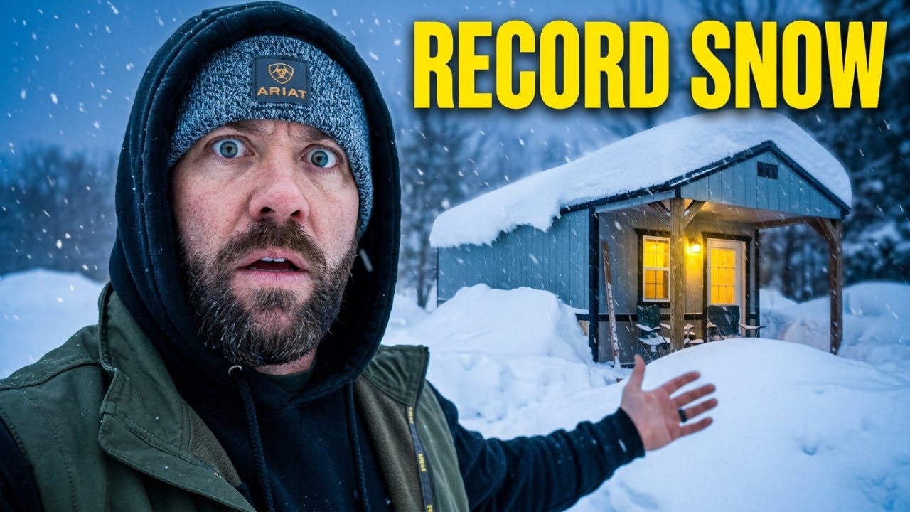 We Braced for a Record Snowstorm in Our Tiny Cabin