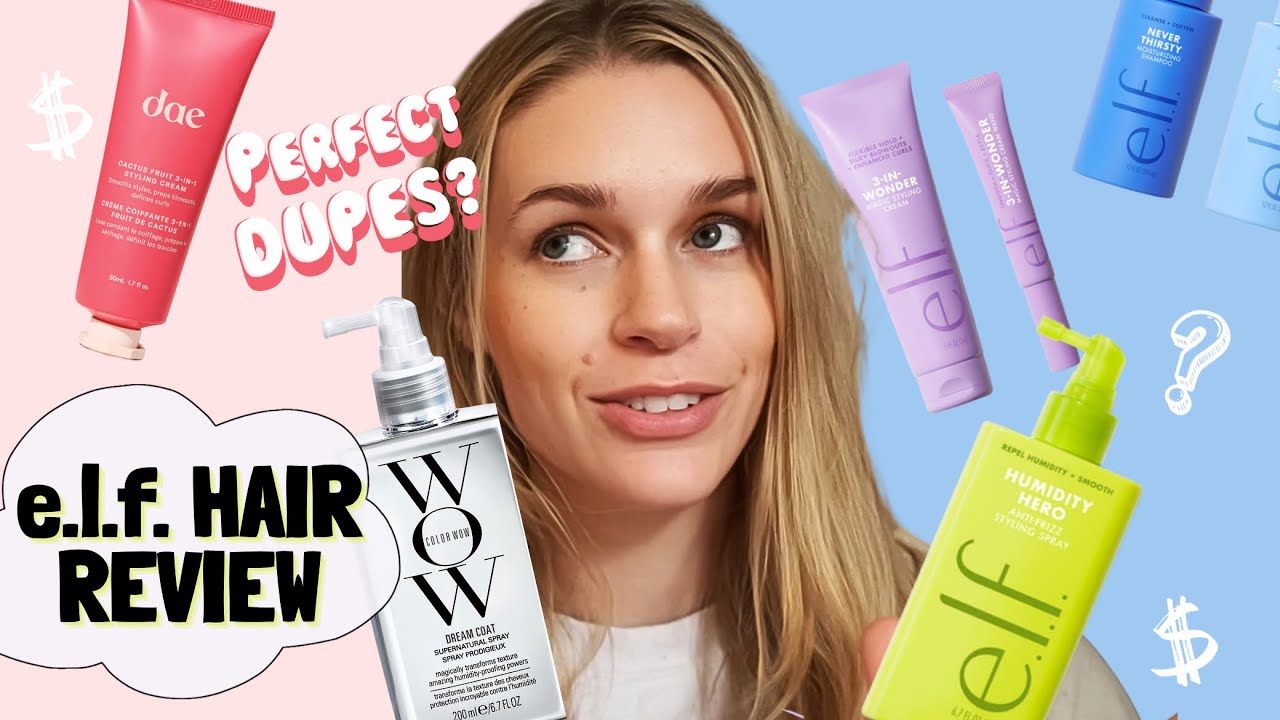 e.l.f. Haircare Review - Did they DUPE these VIRAL products #dae #colorwow #elfcosmetics