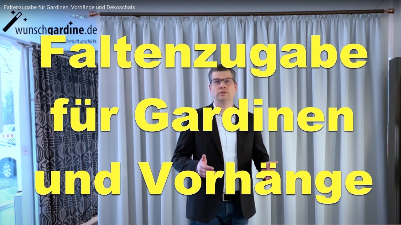 Faltenzugabe für Gardinen, Vorhänge und Dekoschals