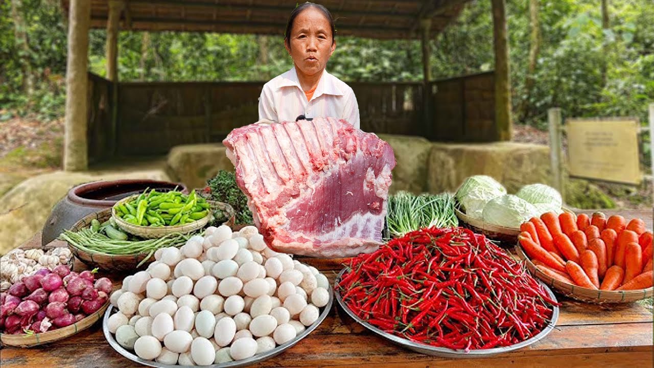 Bà Tân Vlog - Lần Đầu Làm Tảng Ba Chỉ Khổng Lồ Hấp Trứng Gà