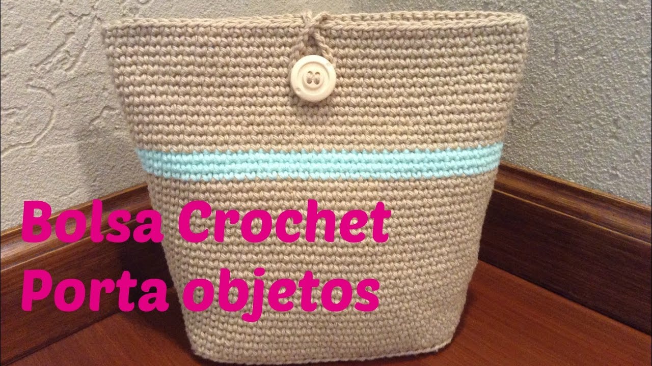 Bolsa a crochet porta objetos