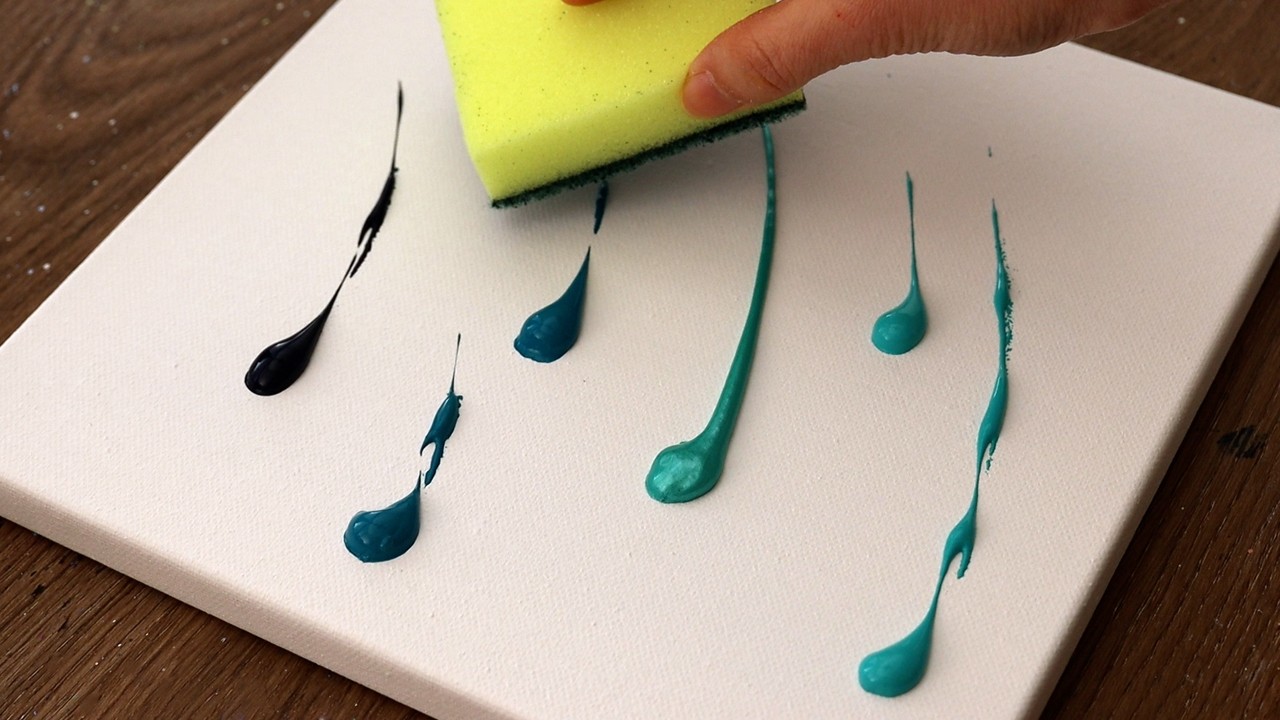 Техника рисования акрилом | Прекрасная ночь ✨