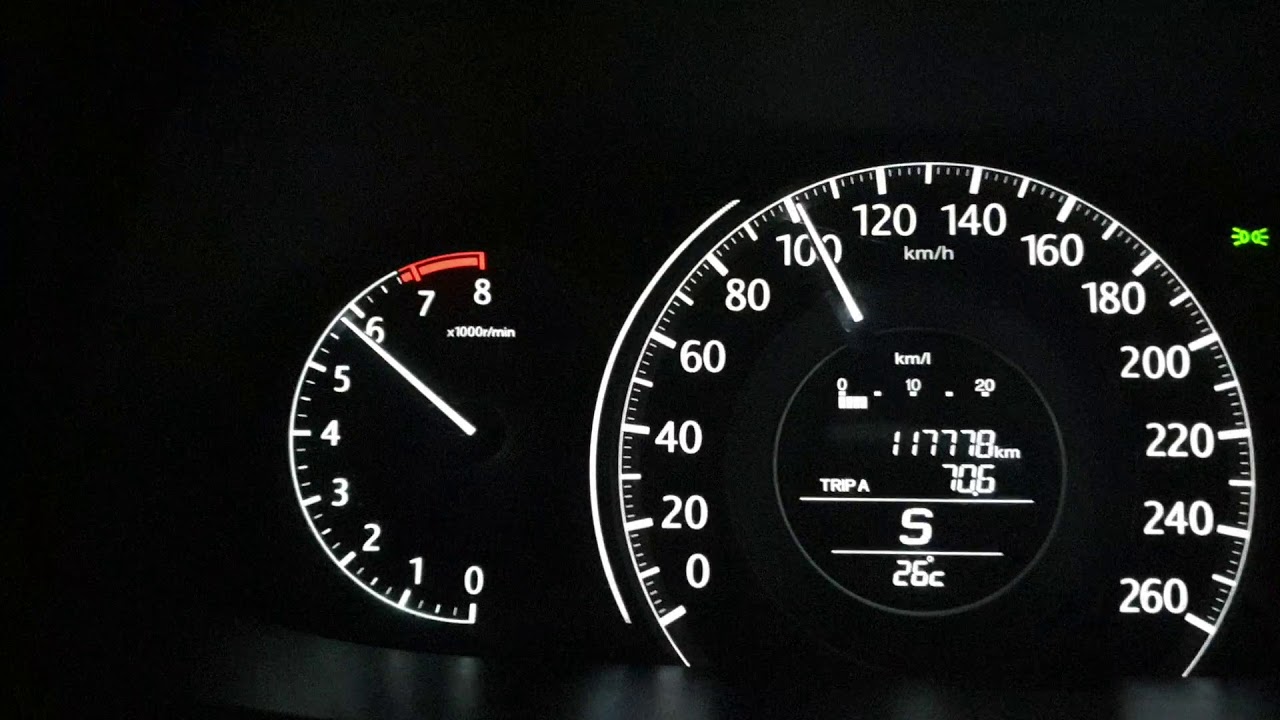 Honda Accord 2014 2.4 0-100(S mode)