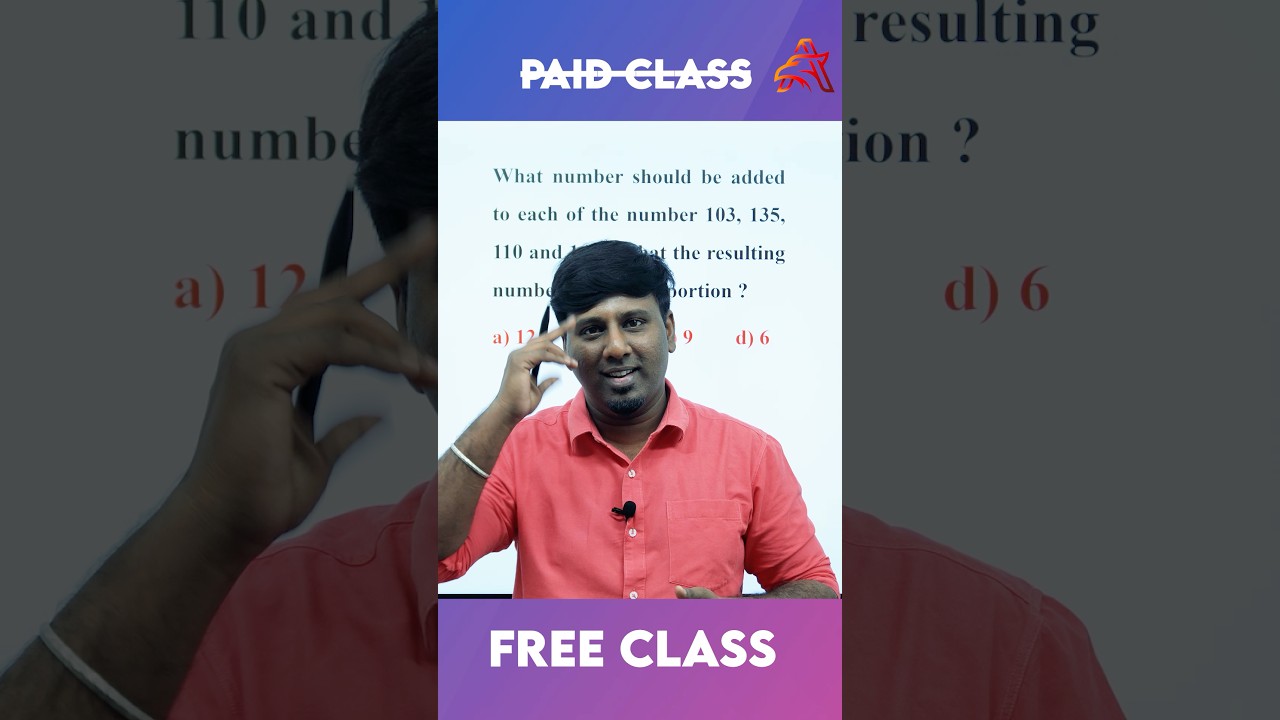 Ratio and Proportion for SSC CGL, RRB NTPC,TNPSC and UPSC 