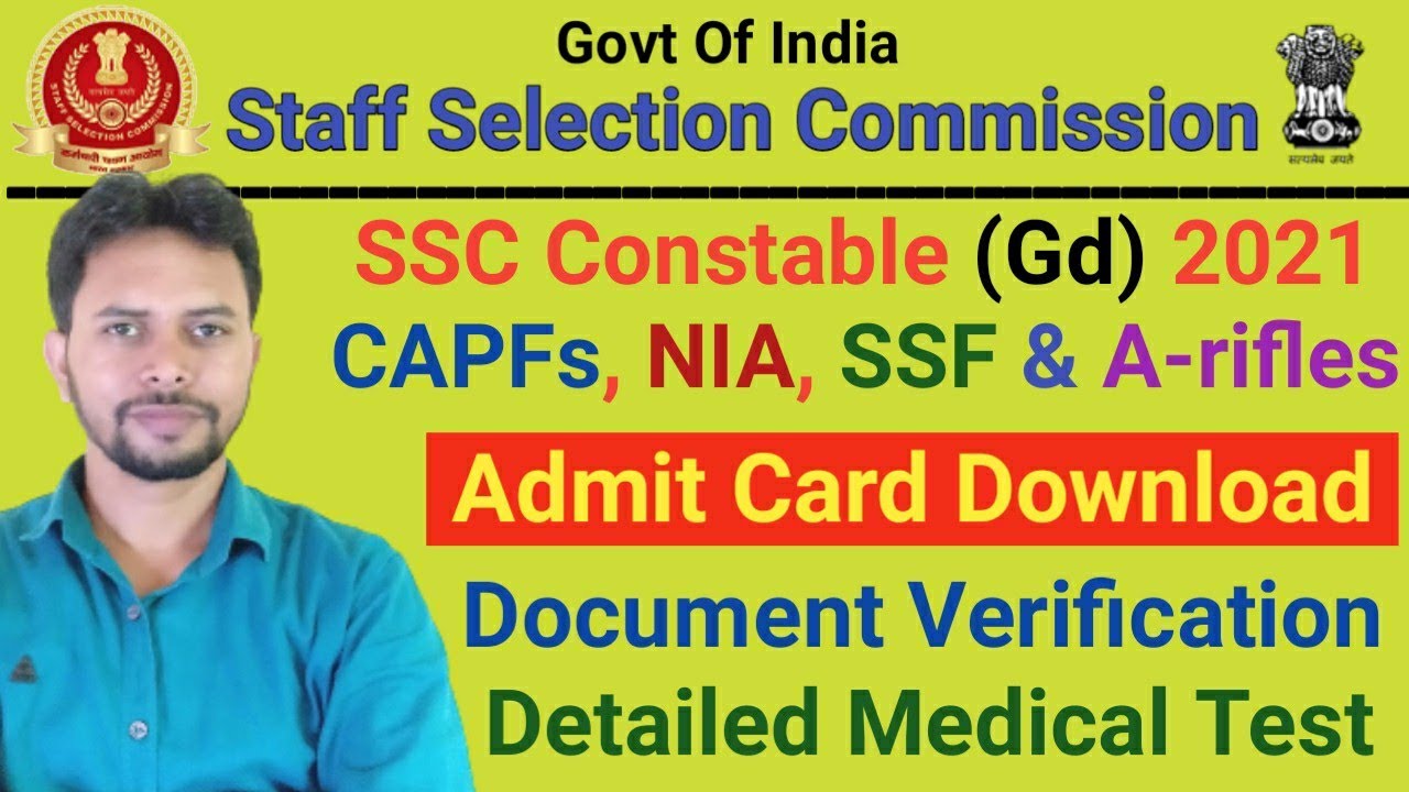 SSC Constable GD 2021 Admit Card Download Kaise Kare || Document Verification || Medical Examination