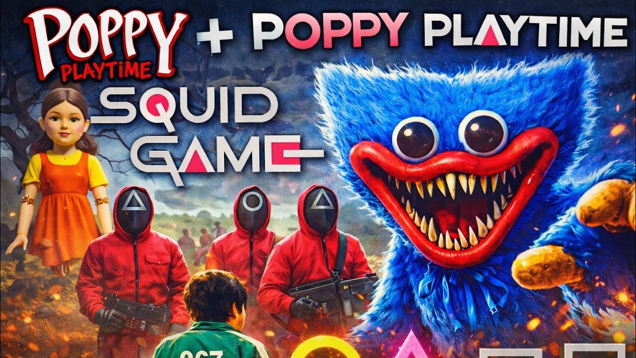 🔴LIVE SCARY HUGGY POPPY PLAYTIME  IN SQUID GAME 🔴RED LIGHT GREEN LIGHT DON'T RUN AND DIE