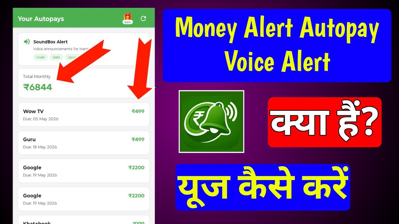 What is Money Alert Autopay Voice Alert app and how to use it