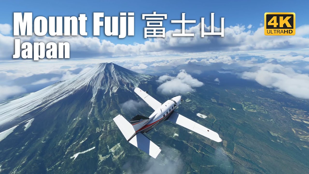 Flight Simulator 2020 - Mount Fuji (富士山) - Japan - Scenic Flight - 4K