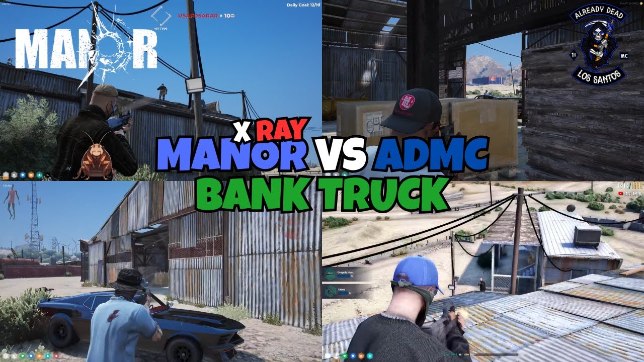 Manor x Ray подъезжает к банковскому грузовику ADMC на свалке Senora | MULTIPOV | NOPIXEL 4.0 GTA RP