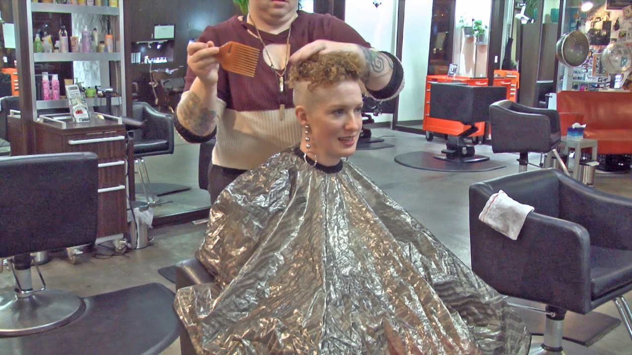 Part 5 Kat's resulting hair style from the tiny curly perm