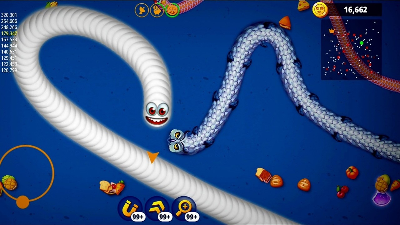 Worms Zone 🪱 gameplay level Mobile SNAKE #games