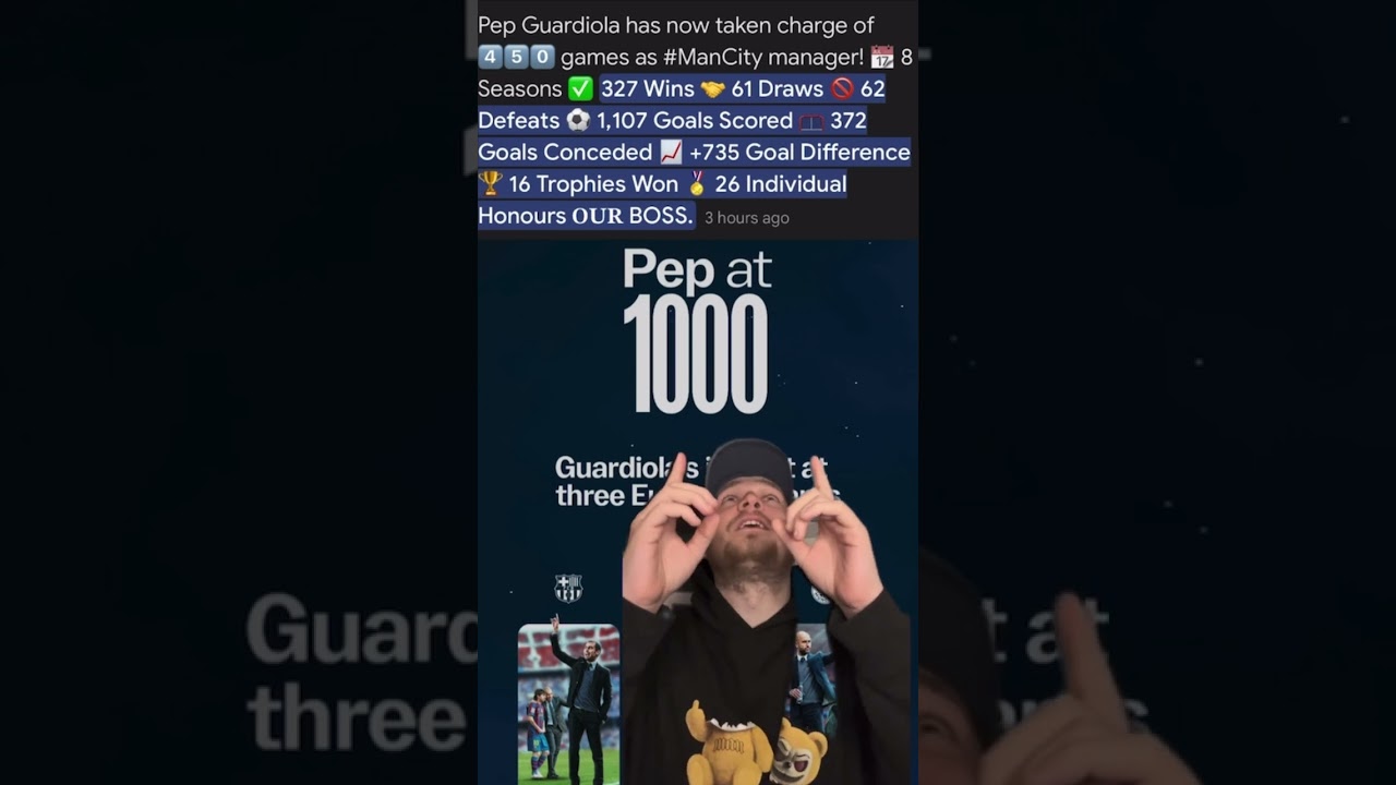 1000 Games For Pep Guardiola