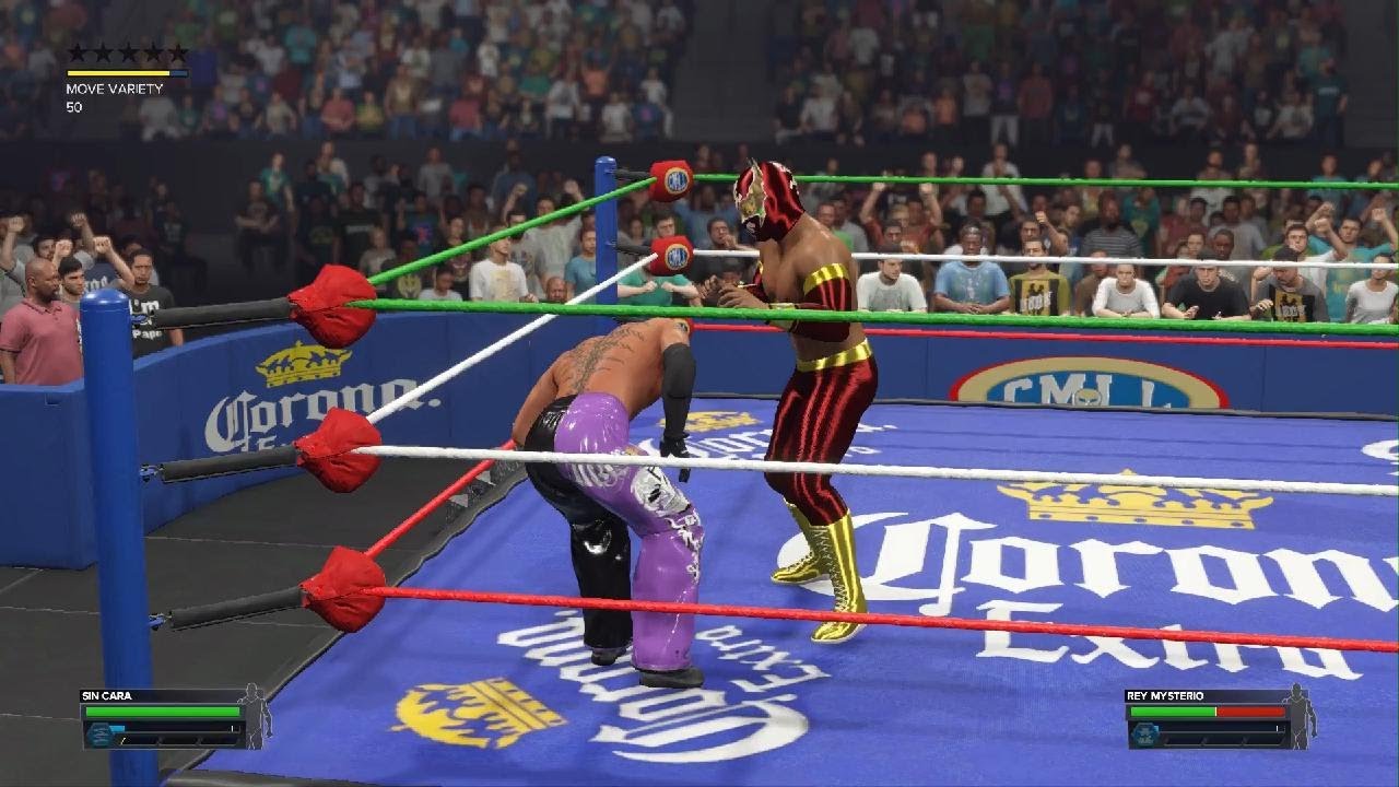 WWE 2K23 sin cara vs rey mysterio