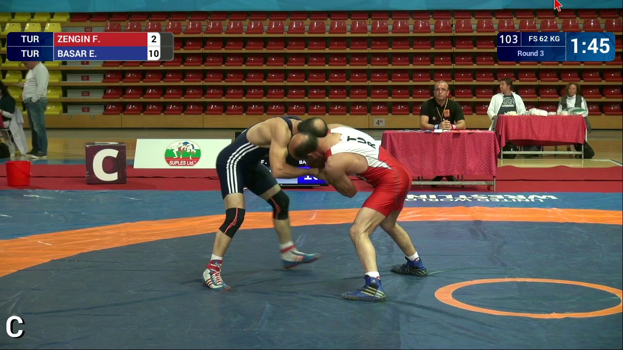 Round 3 FS - 62 kg: F. ZENGIN (TUR) v. E. BASAR (TUR)