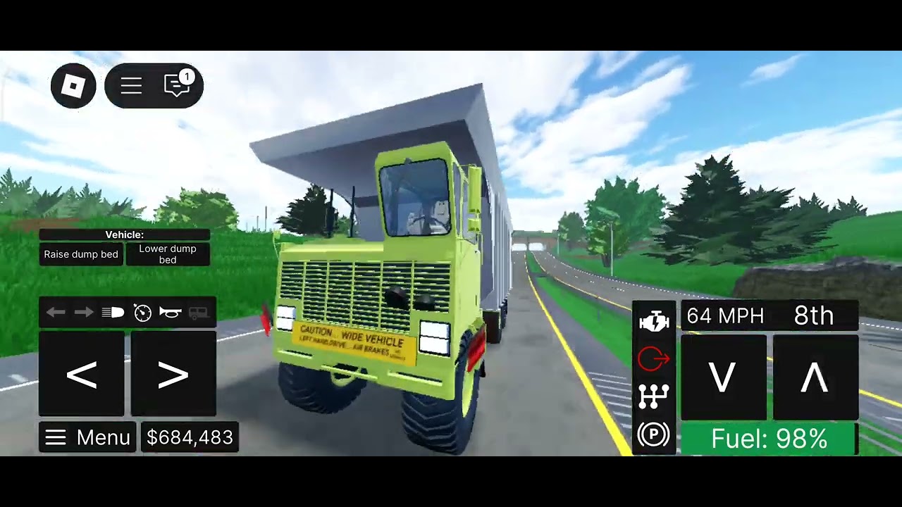 Dump truck in off roading epic in roblox part1