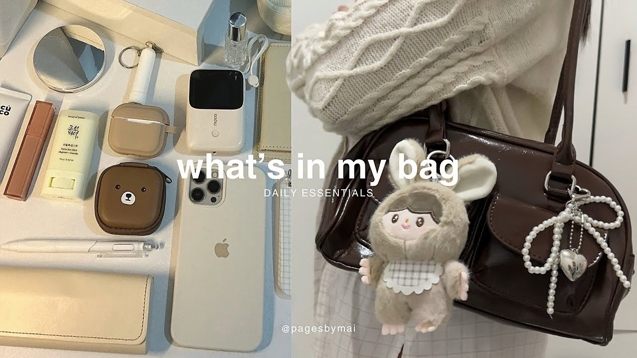 what's in my bag: everyday essentials and cute bag charms