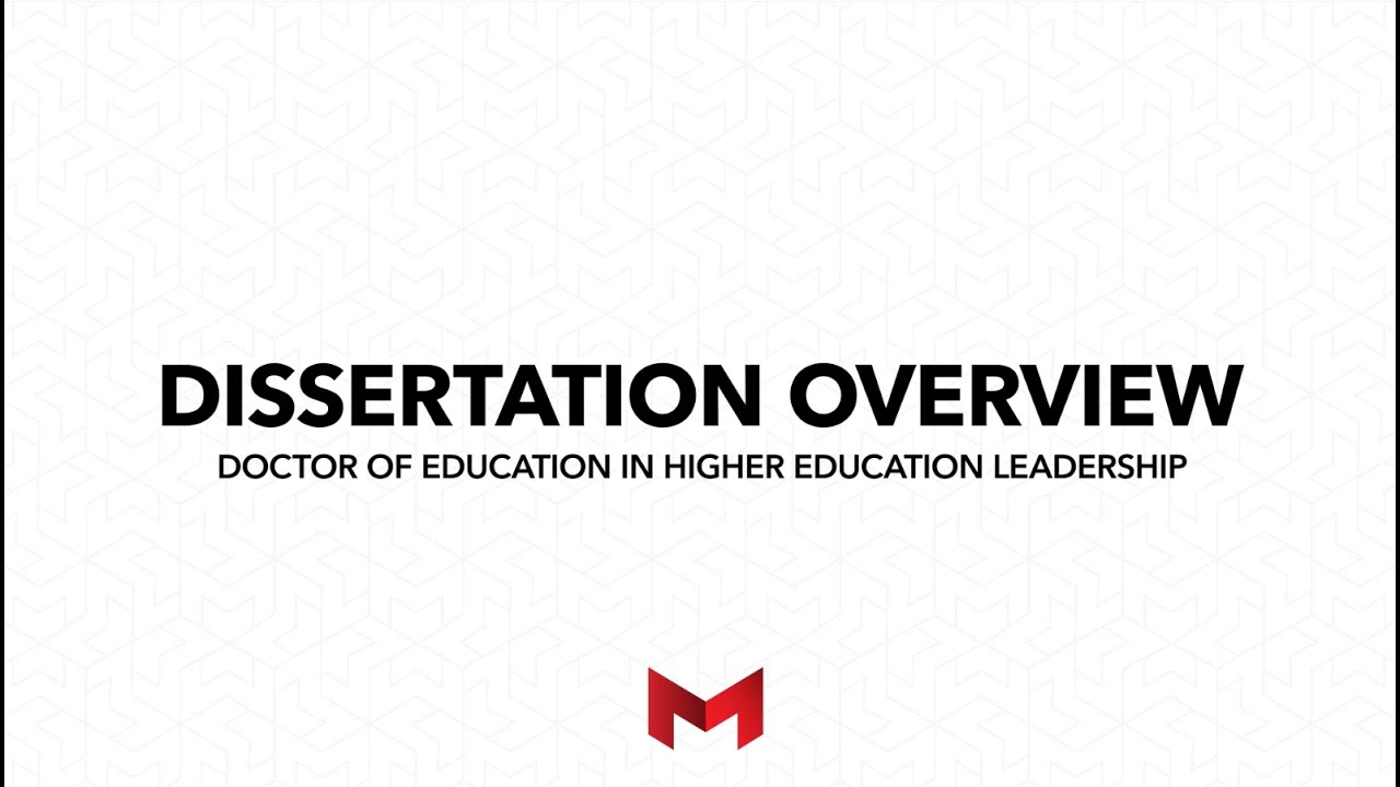 Dissertation Overview | Maryville Online EdD