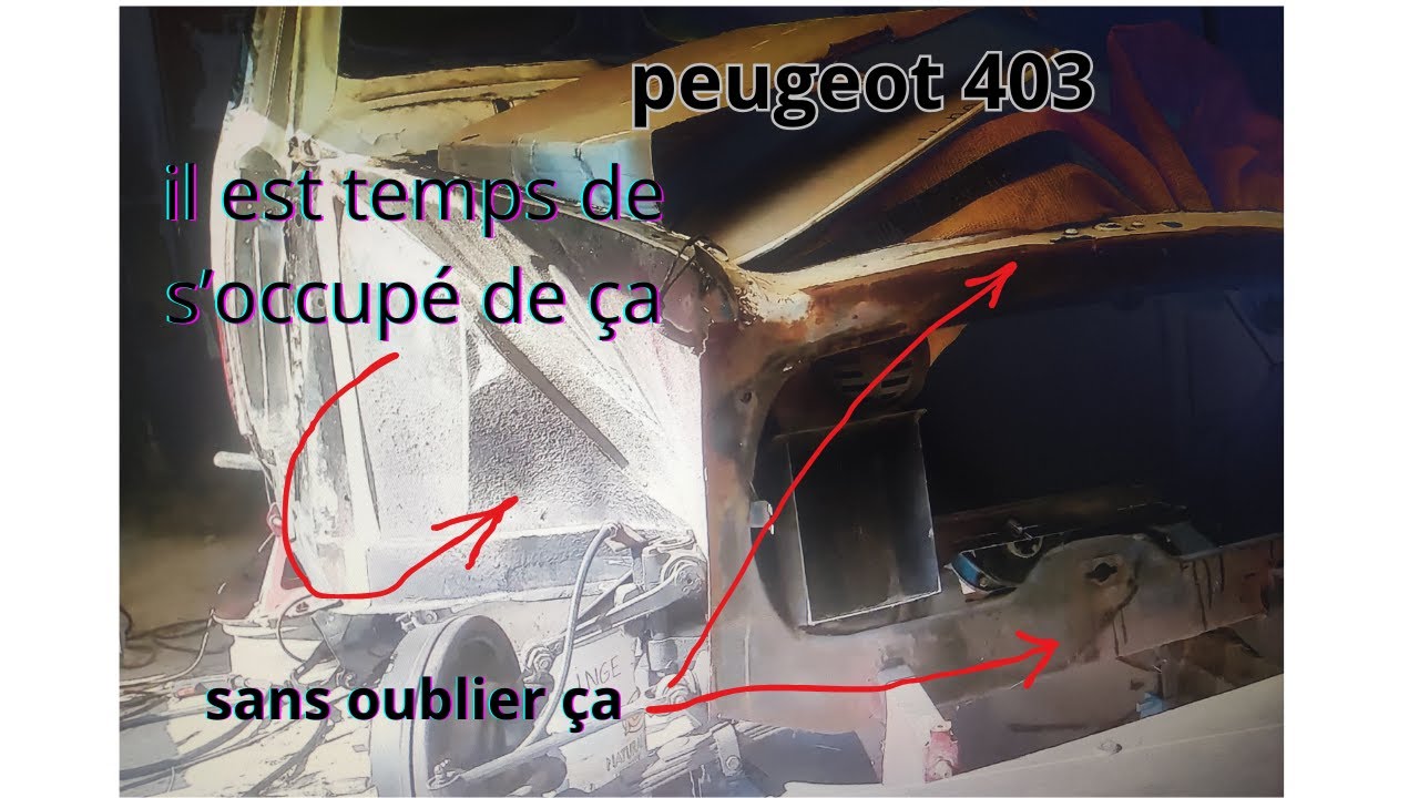 épisode 13 on s'occupe des passages de roues de notre Peugeot 403
