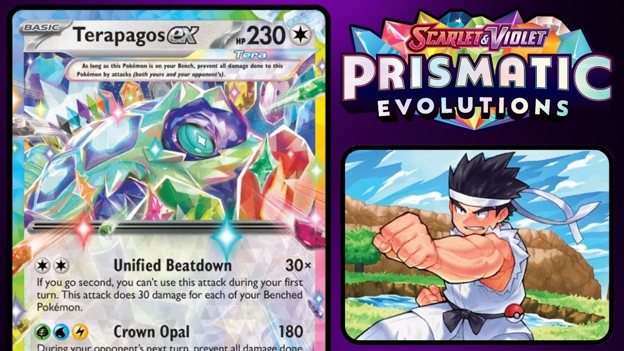 Terapagos ex with Budew and Poison | Prismatic Evolutions Pokemon TCG