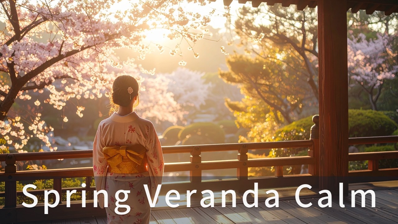 Spring Veranda Calm — Japanese Zen Atmosphere