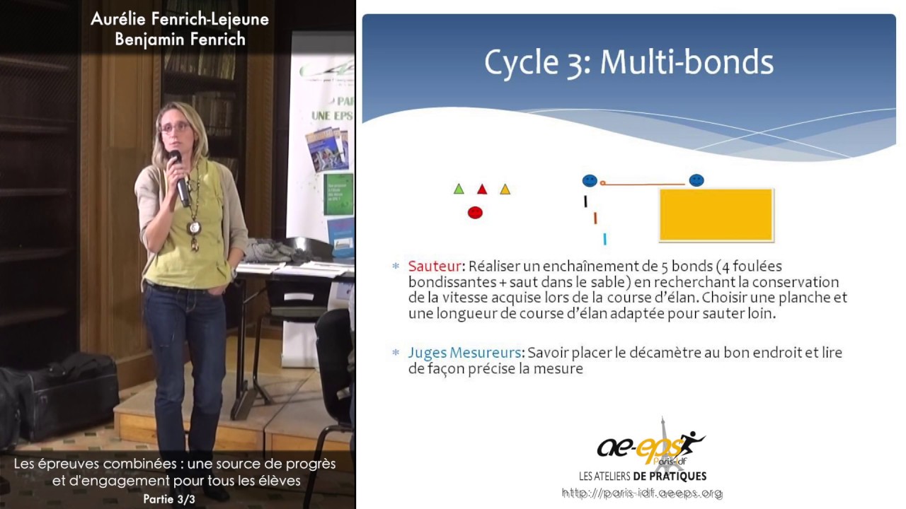 A. Fenrich-Lejeune & B. Fenrich : Atelier de pratique athlétisme  (partie « théorique ») – Vidéo 3/3