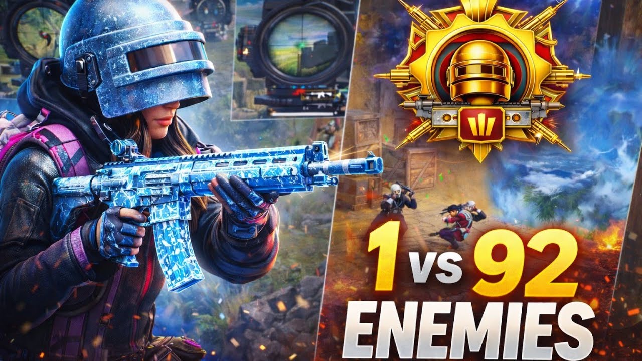 One vs 92 enemies 🔥 in 17 minutes 🔱 | solo vs squad  | BGMI | PUBG