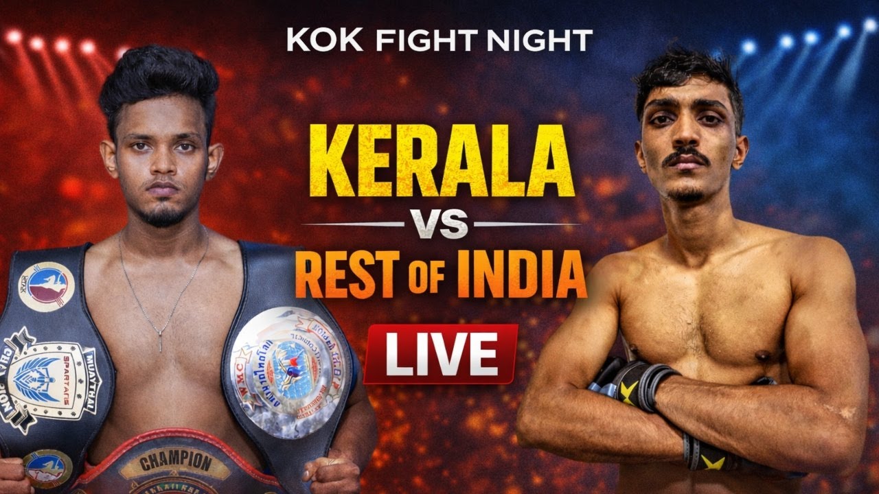 🔴 KOK Fight Night LIVE | Kerala vs Rest of India | Kickboxing | K1 Kerala | Calicut
