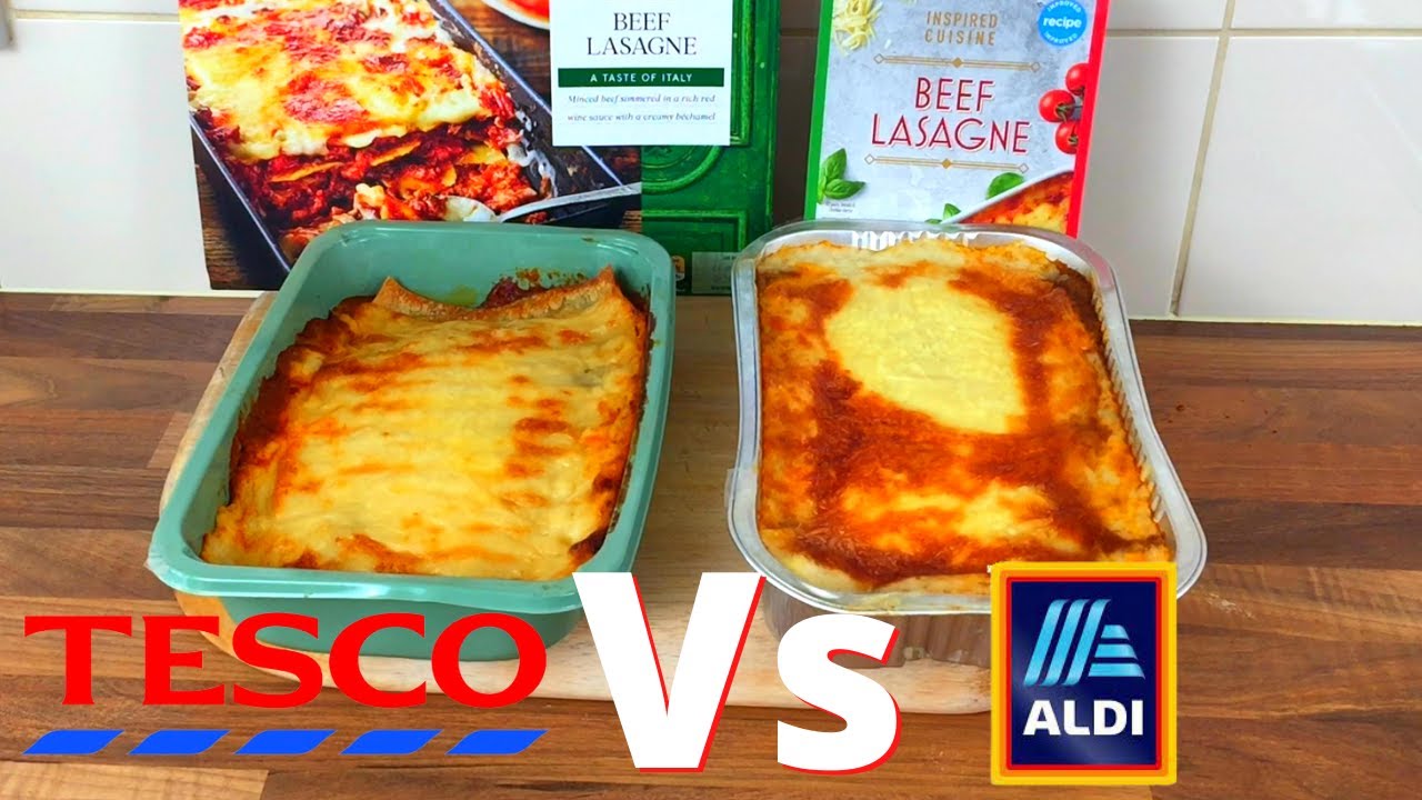SUPERMARKET BATTLE | TESCO Vs ALDI UK | LASAGNE | Taste Test | Food Review