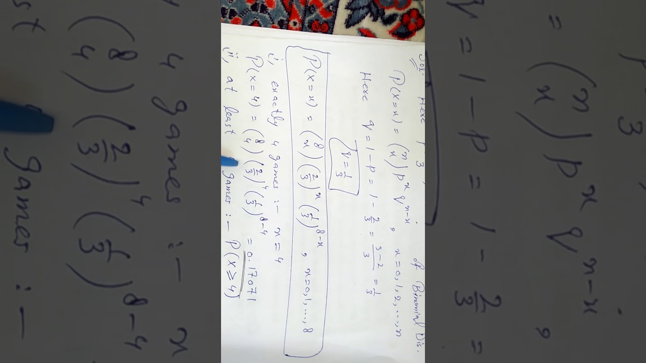 How to solve Binomial distribution questions by using calculator