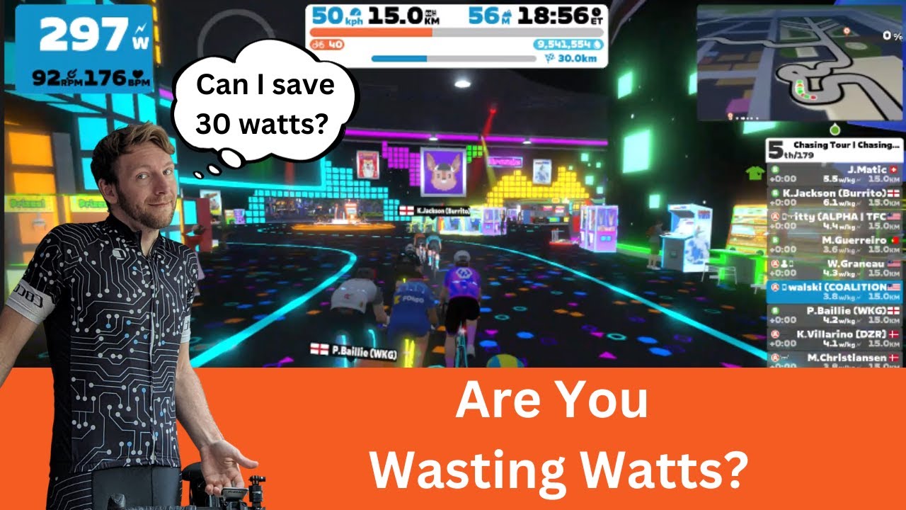 Are You Wasting Watts? - Zwift Race - How To Save Watts