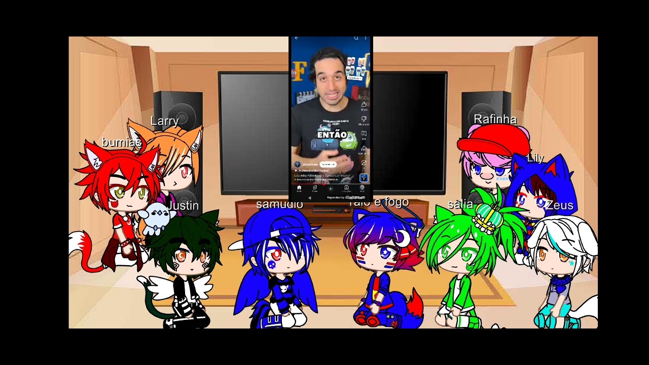 Turma do samudio reagindo cebolinha palmeirense e cascão corinthiano 