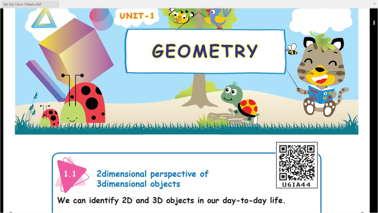 GEOMETRY  - PART -1 - UNIT 1 -  TERM 1  -  MATHS  -  5TH  STANDARD - ENGLISH  MEDIUM