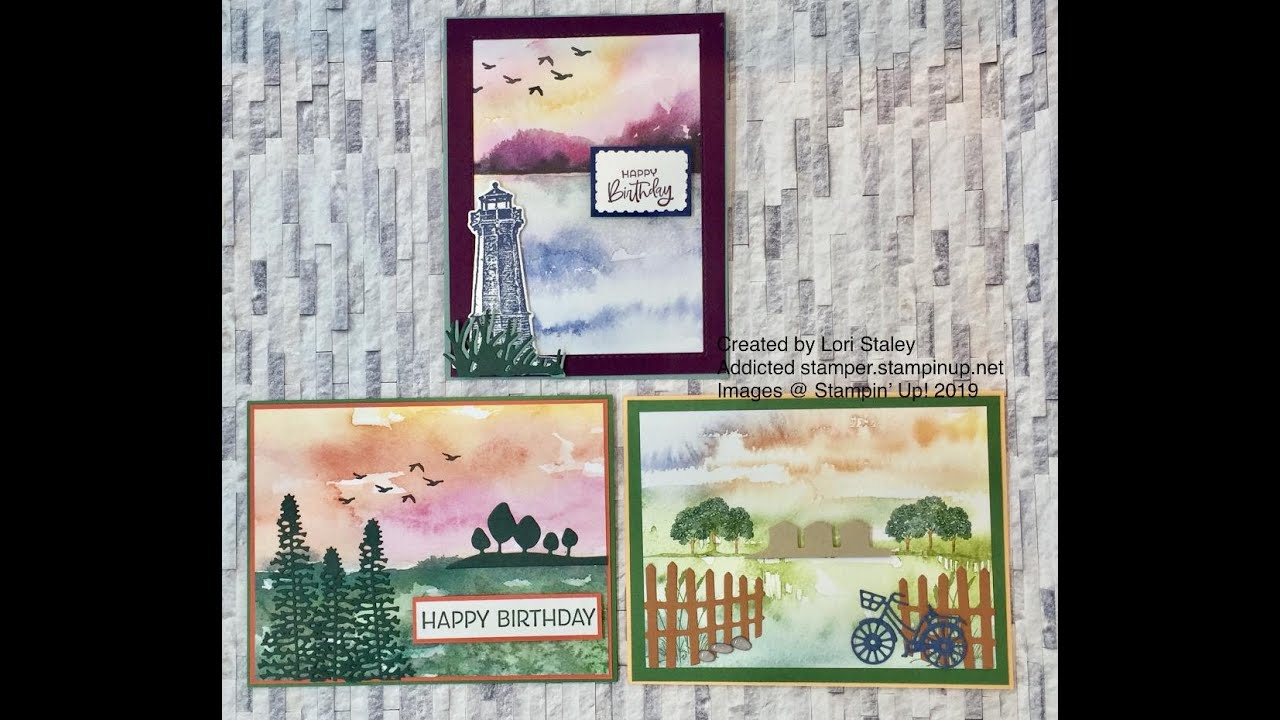 Creating 3 great cards using the On The Horizon suite of products from Stampin' Up!