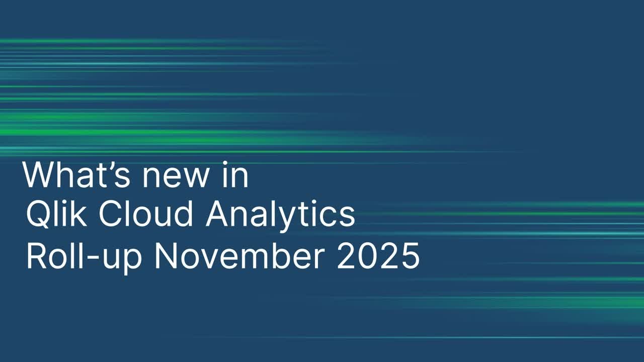 Что нового в Qlik Cloud Analytics — краткий обзор за ноябрь 2025 г.