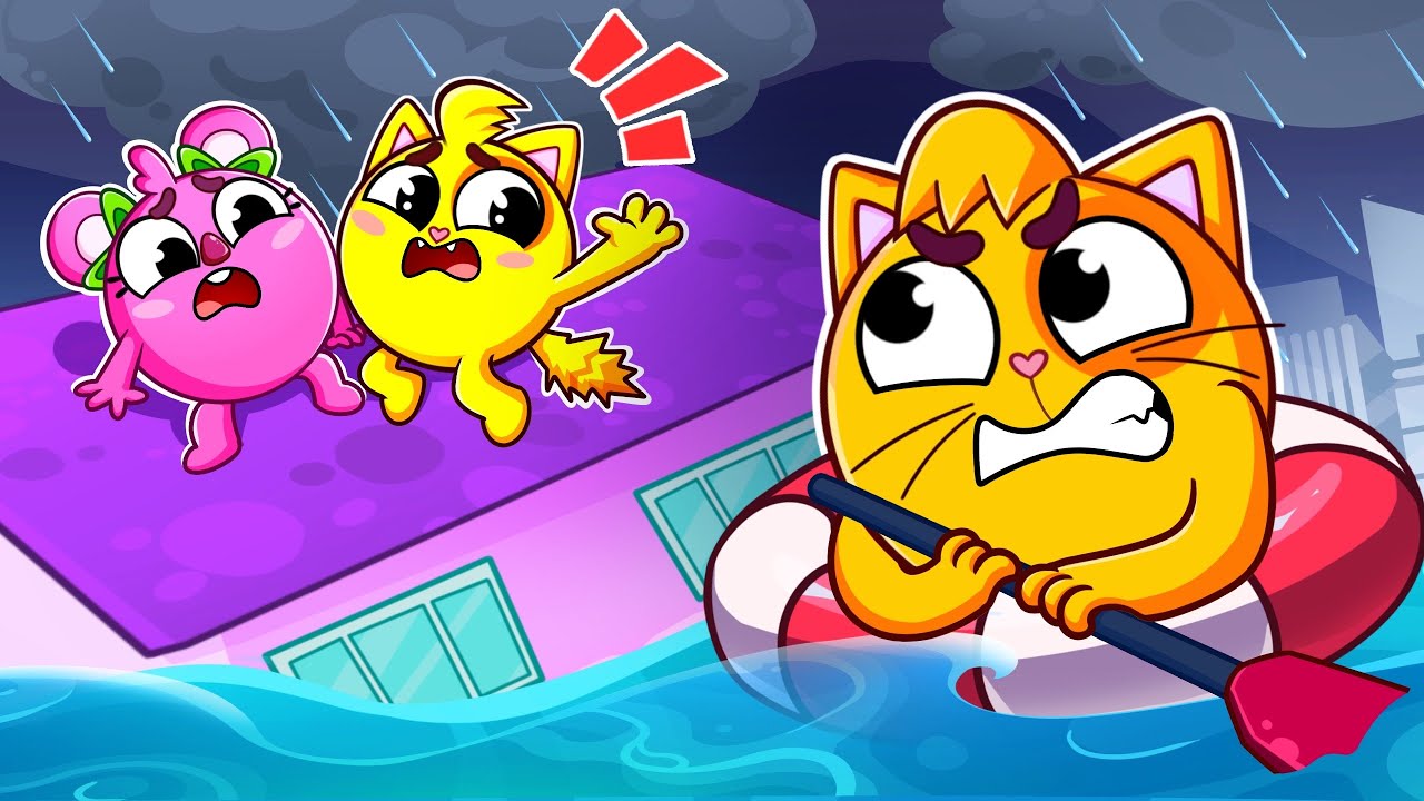 Aventura en la Inundación 🚒🌊 Papá Salva el Día | Canciones Infantiles 😻🐨🐰🦁 Baby Zoo