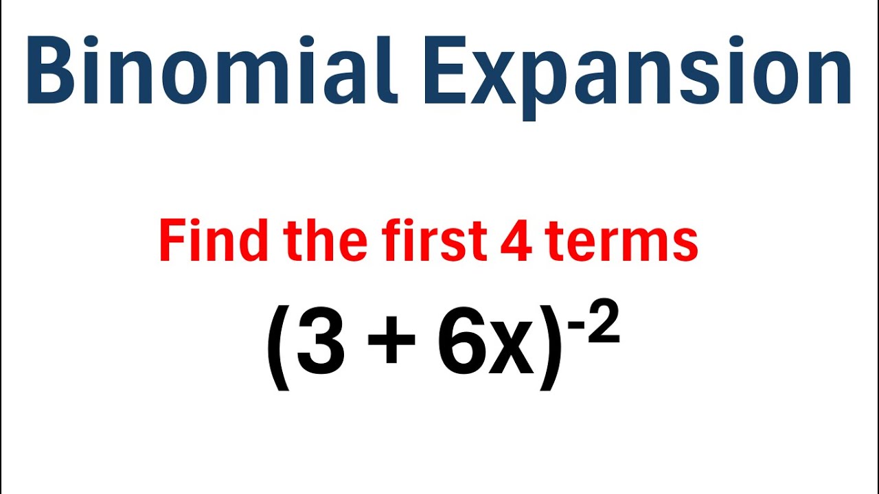 Binomial Expansion with a Negative Power