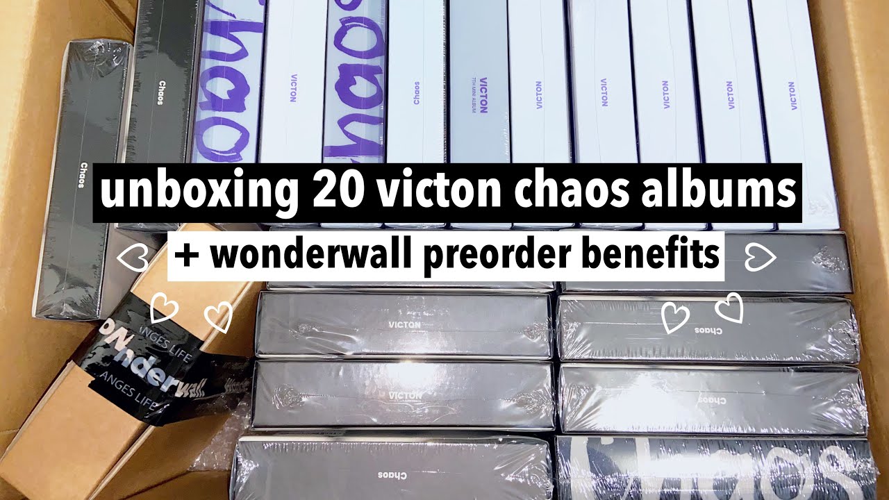 unboxing 20 victon chaos albums from wonderwall