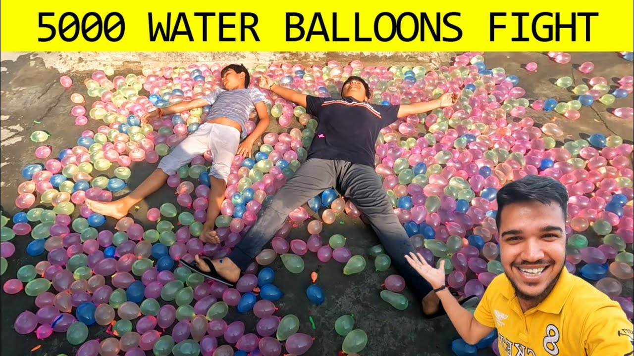 Holi 5,000 Water Balloon Fight 2024 | Holi Water Balloon Fight | Biggest Water Balloon Fight