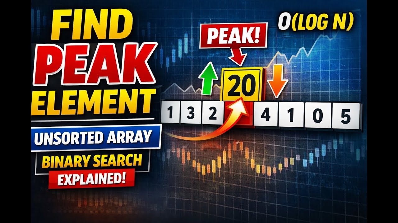 28. Find Peak Element in Unsorted Array | Binary Search Explained