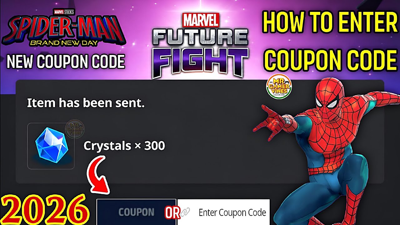 New Coupon! FREE 300 Crystals 💎 How to Enter Coupon Codes in Marvel Future Fight 2026