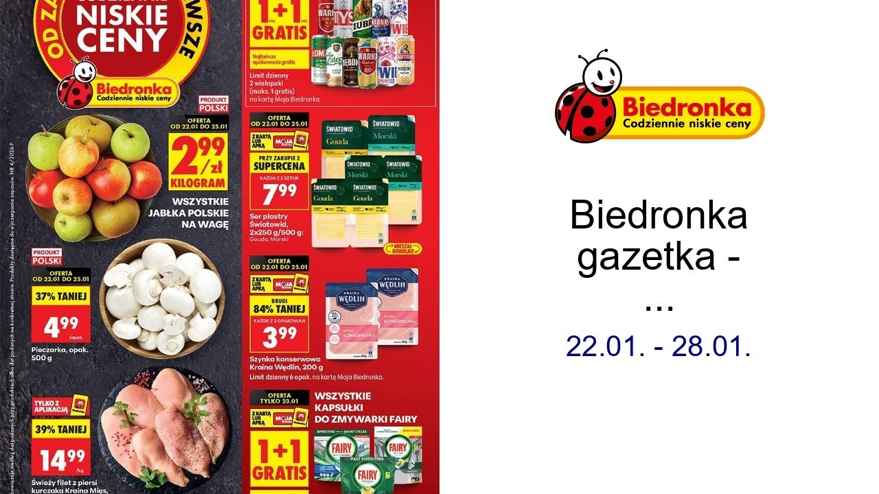 Biedronka gazetka - Oferta w tym tygodniu 22.01. - 28.01.