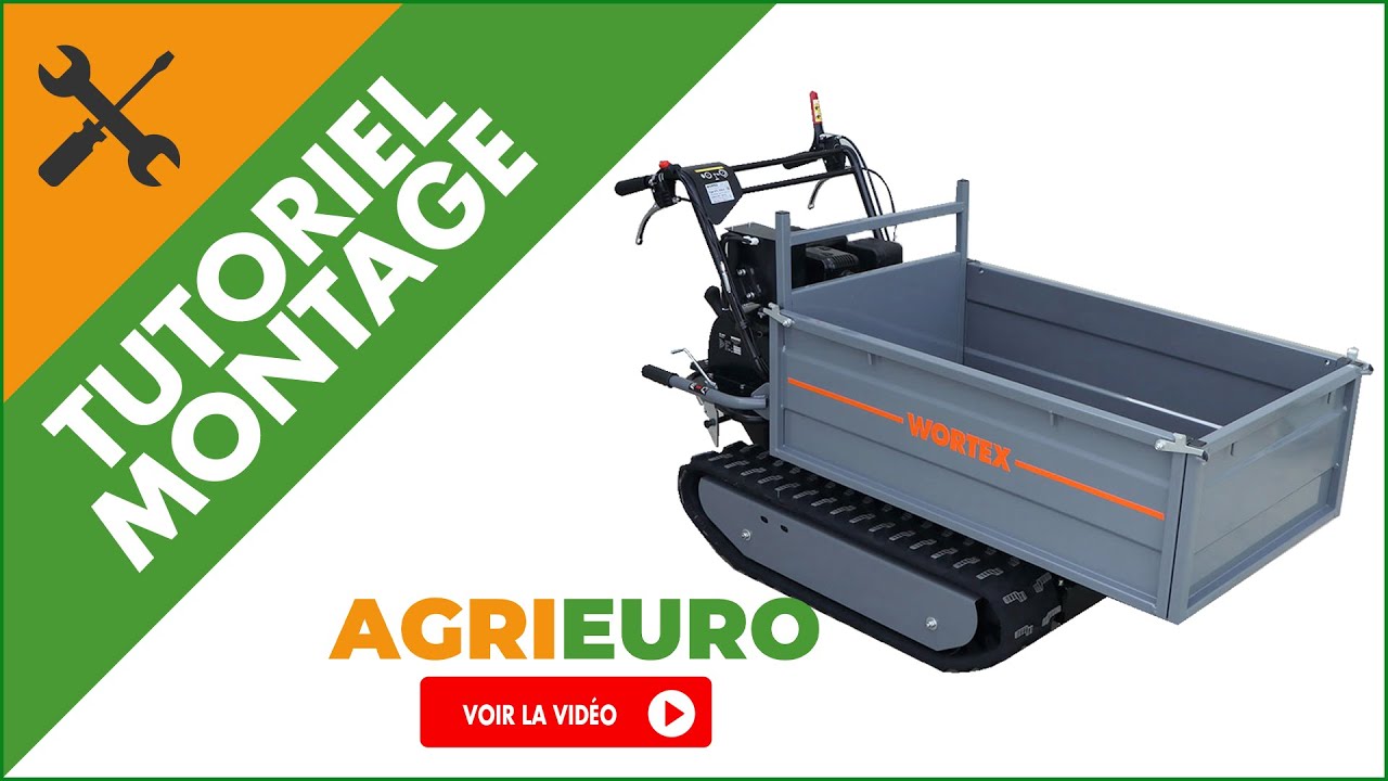 Brouette motorisée à chenilles Wortex SFL500-E - Caisson 500 Kg - Démarrage électrique : montage