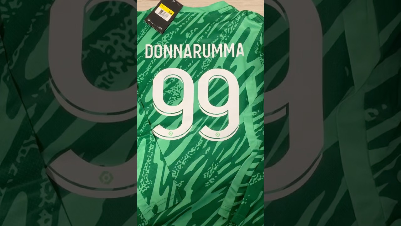 Paris Saint Germain Goalkeeper Donnarumma 99 Kids Away Football Jersey 2024-2025 Long Sleeves