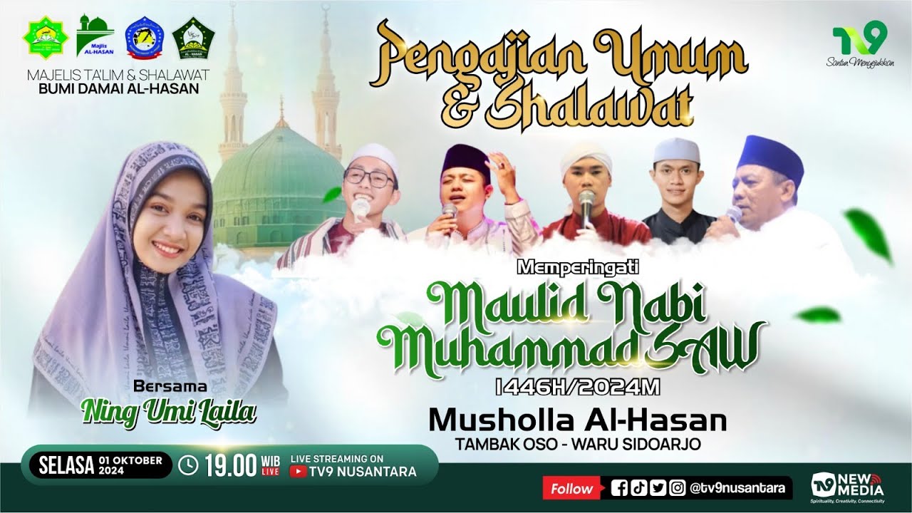 🔴 (LIVE) Pengajian Umum bersama Ning Umi Laila & Shalawat Peringatan Maulid Nabi Muhammad SAW