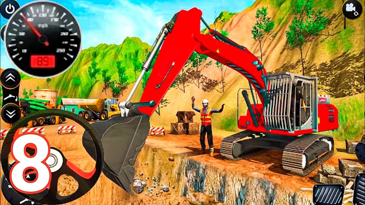 New Large JCB City Road Construction Simulator 3D - Android Gameplay Walkthrough #8