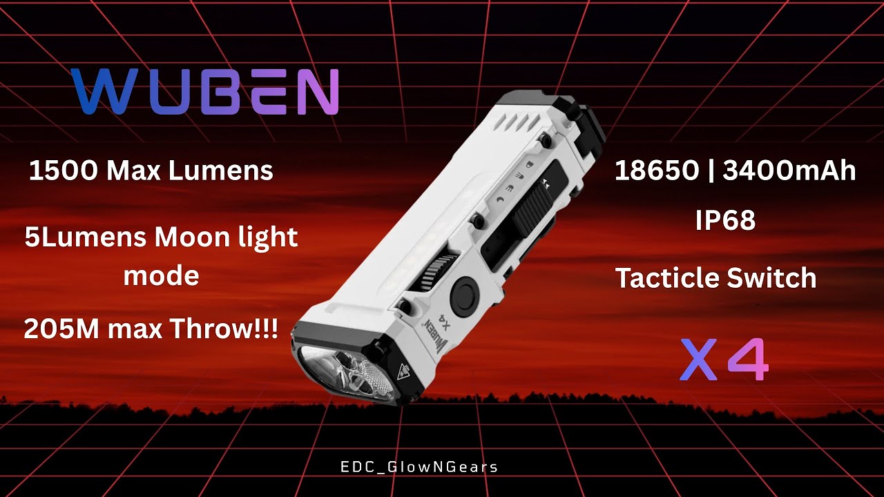 Wuben ECL X4 | White |1500 Lumens Max |205m Max throw