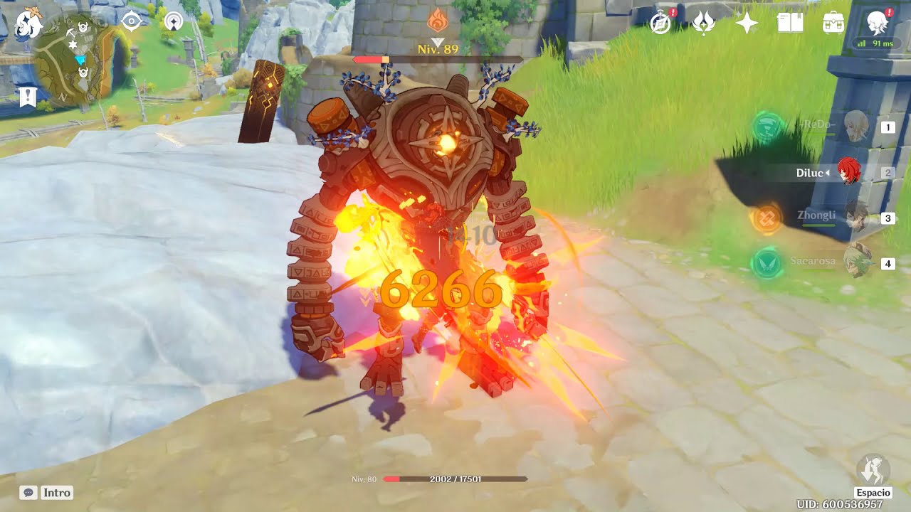 Diluc Plunge + E Combo (Dragon Strike Technique)