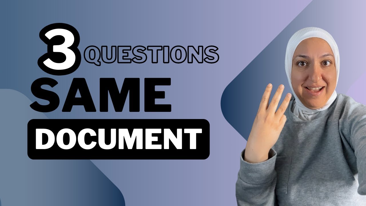 3 questions for the same document
