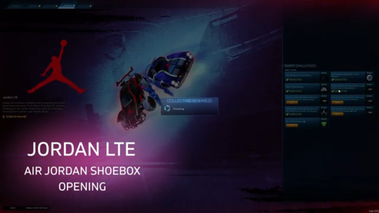 Rocket League Jordan LTE Air Jordan Shooebox Opening
