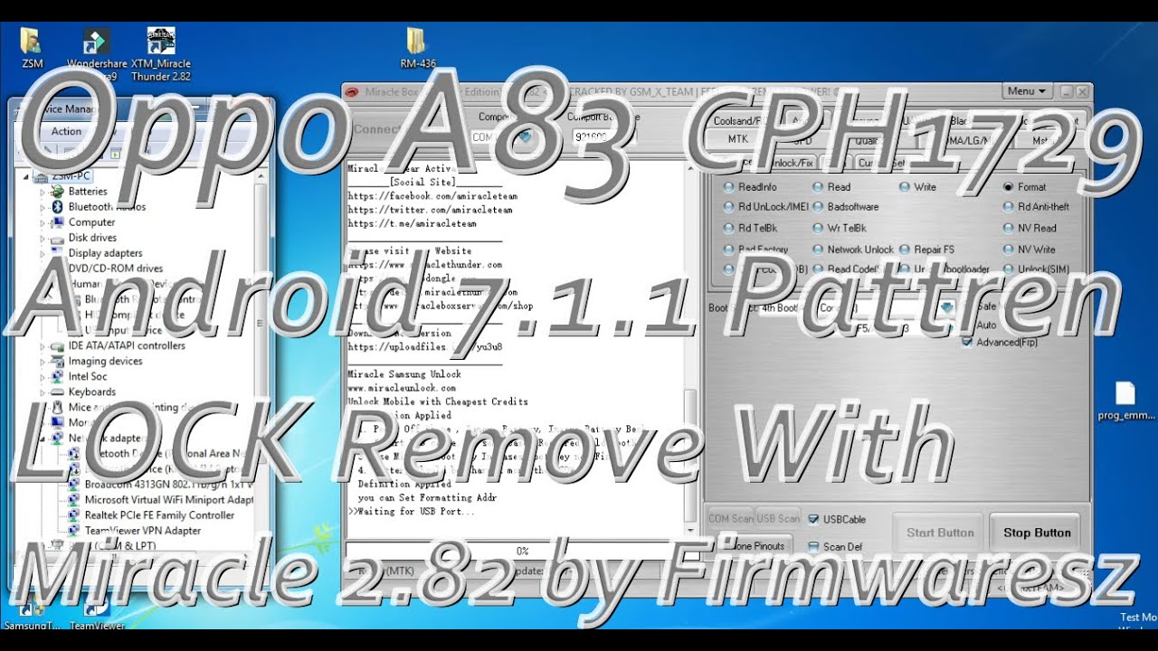 Oppo A83 CPH 1729 (Android 9) Pattern lock Removed by Miracle Box 2.82 by Firmwaresz